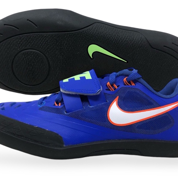 Nike Zoom SD 4 Shot Put Discus Throwing Shoes Womens Size 5.5 Mens 4 Blue/Lime - Picture 1 of 9